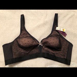 NWT New Black Cacique Bra 44C